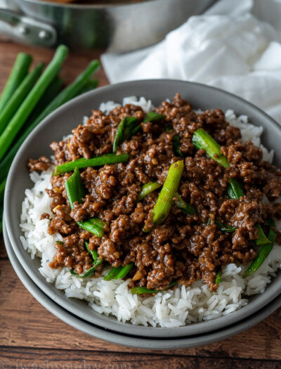 WOW! This super easy Mongolian Ground Beef Recipe is ready in just 15 minutes!