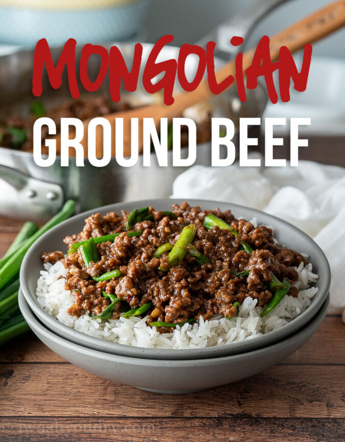 This super easy Mongolian Ground Beef Recipe is just like classic Mongolian Beef, except uses hamburger so it's ready in about 15 minutes!