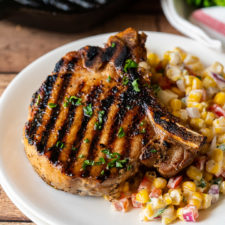 Tender and juicy grilled pork chops with the best marinade!