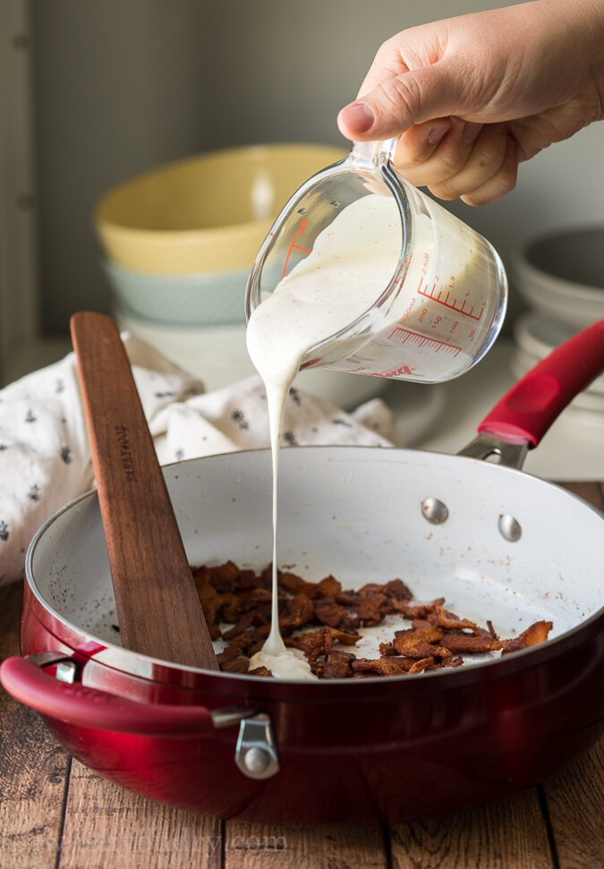 Simple two ingredient Bacon Ranch Sauce for grilled chicken is a MUST TRY recipe!