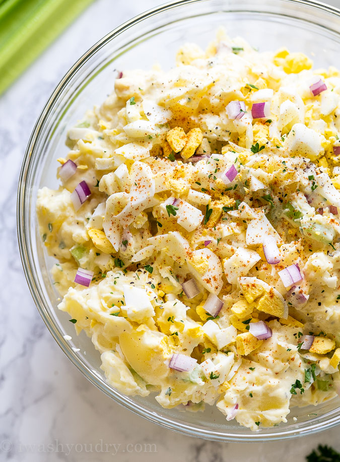 Creamy Potato Salad with hard boiled eggs