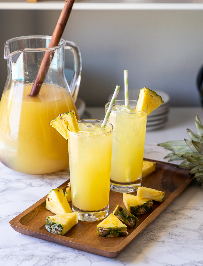 Pineapple Lemonade in two glasses