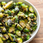 Bowl of air fryer brussels sprouts