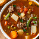 bowl of soup with vegetables