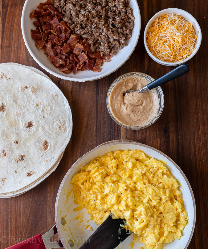 ingredients needed for breakfast burrito recipe