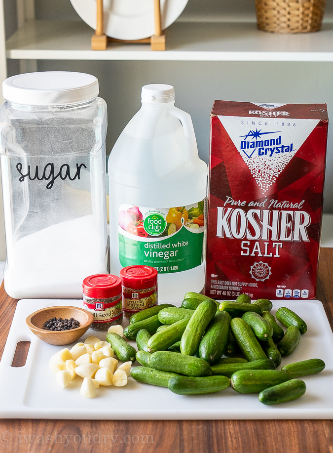 ingredients to make canned pickles at home