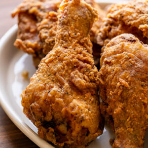 extra crispy fried chicken on a plate