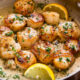 sea scallops with butter, garlic and lemon