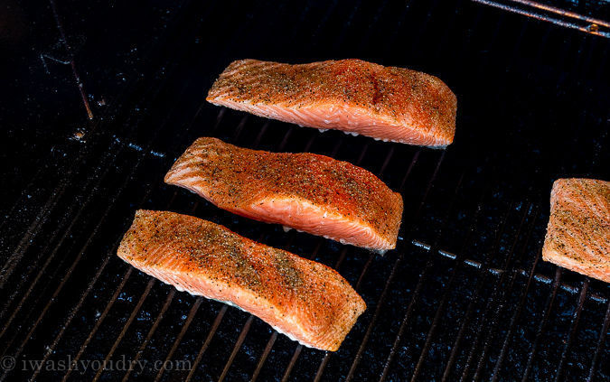 salmon on grill