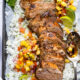 Smoky Pork Tenderloin with rice and mango salsa