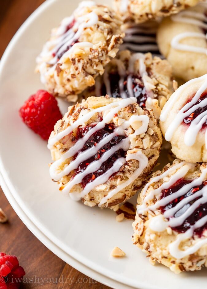 thumbprint cookies with icing