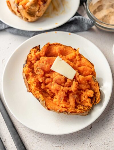 Cooked air fryer sweet potato